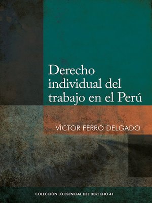cover image of Derecho individual del trabajo en el Perú
